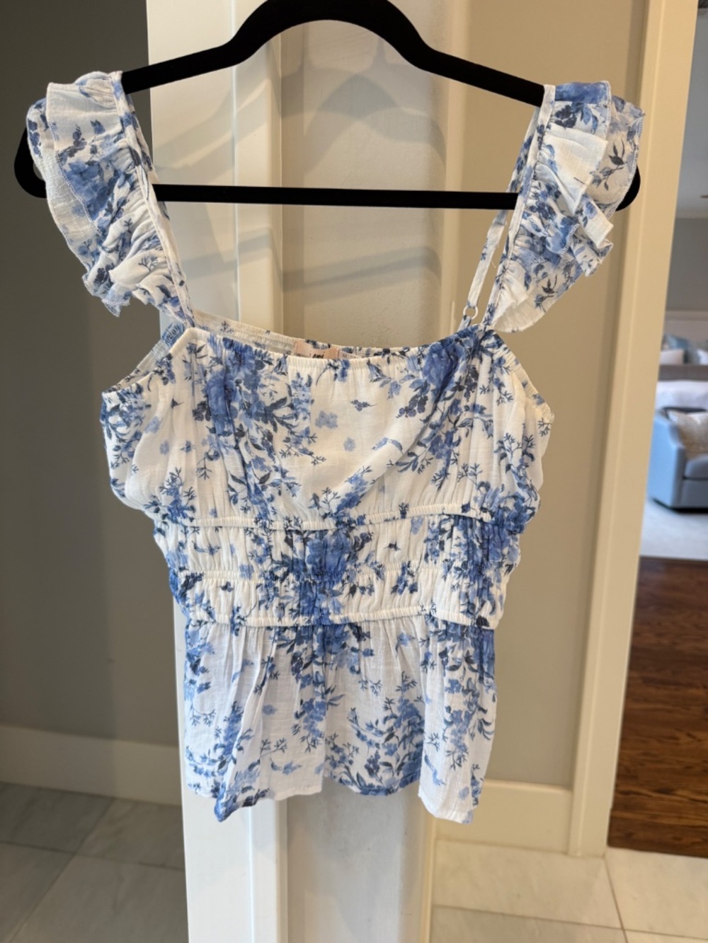 Floral Ruffle Peplum Top